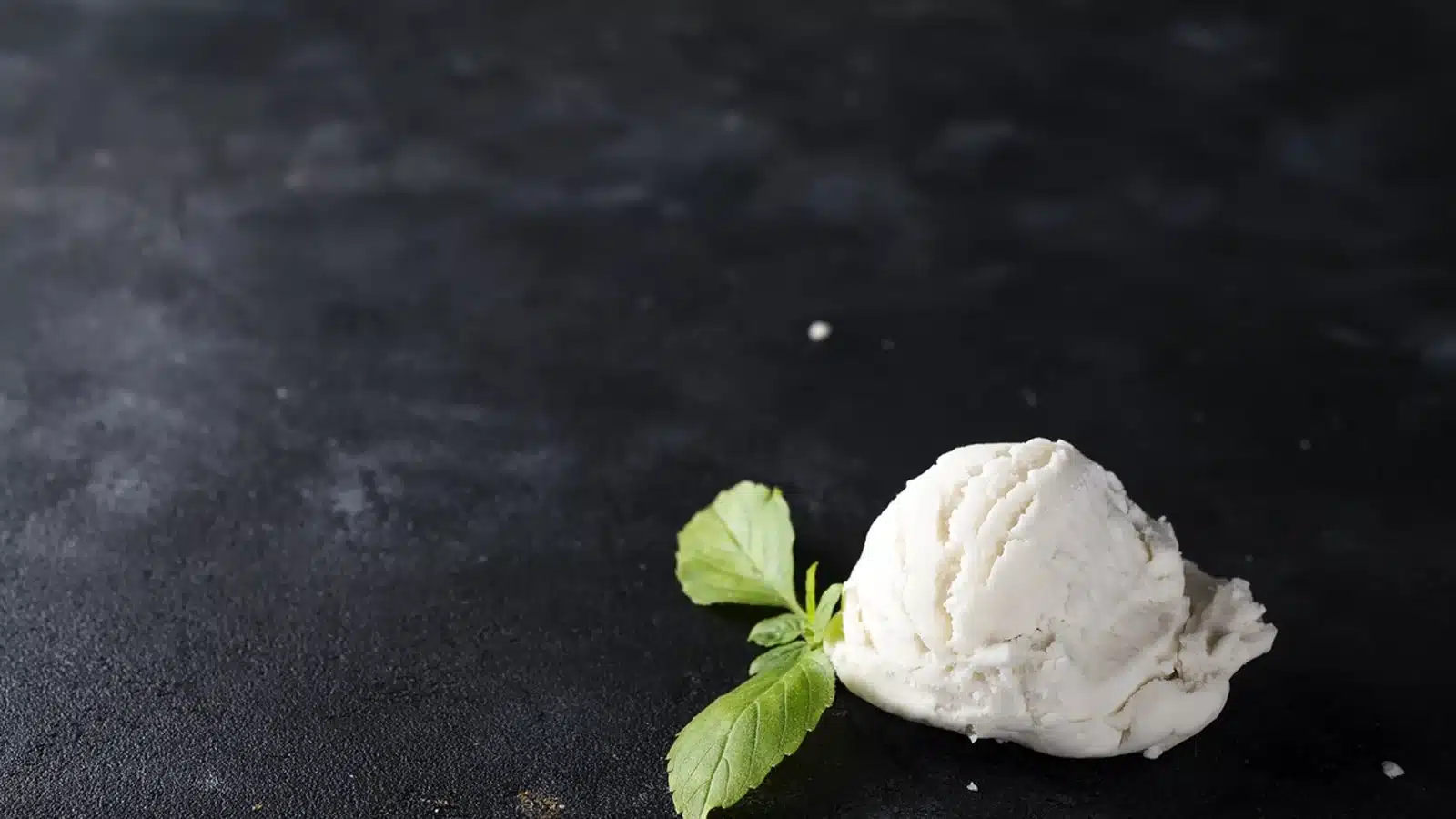Scoops of goat milk ice cream