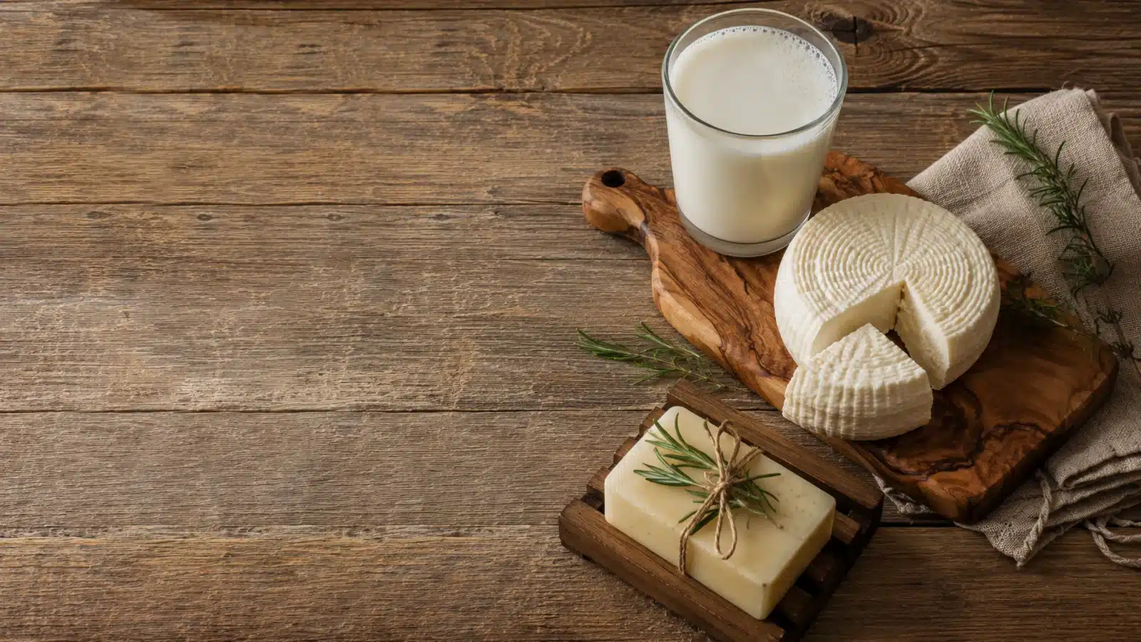 Fresh goat milk, cheese and soap products
